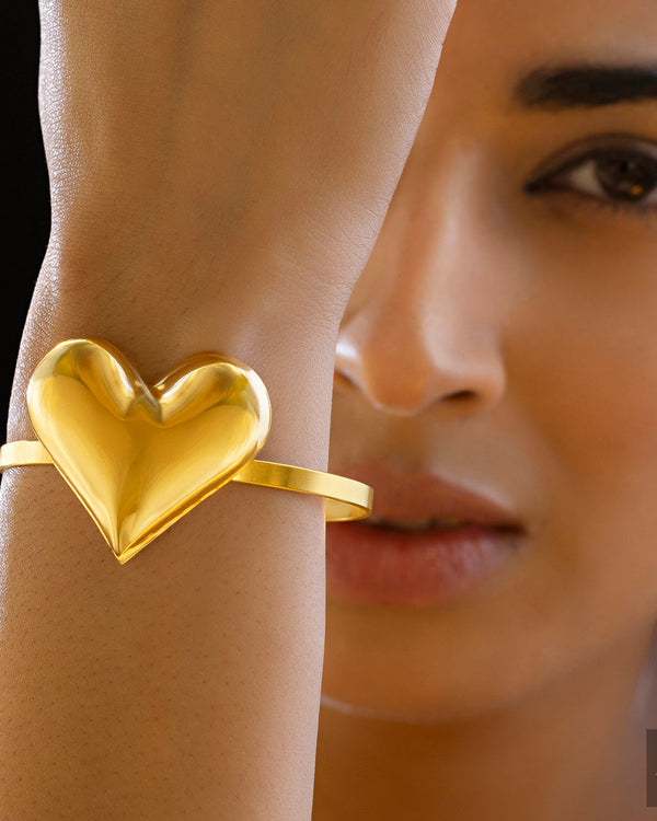zewellsharbour Bracelet Anti-Tarnish Golden Heart (Adjustable Size)