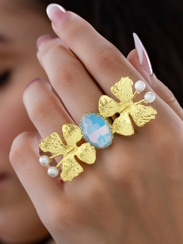 zewellsharbour Ring Anti-Tarnish Golden Butterfly (Adjustable Size)