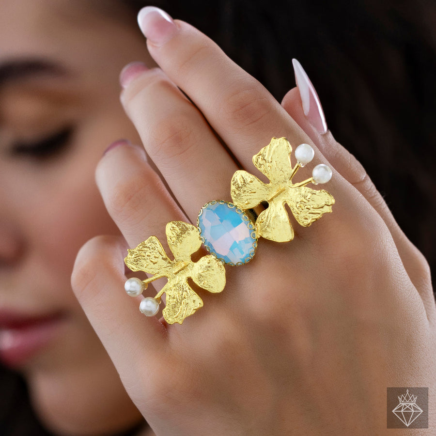 zewellsharbour Ring Anti-Tarnish Golden Butterfly (Adjustable Size)