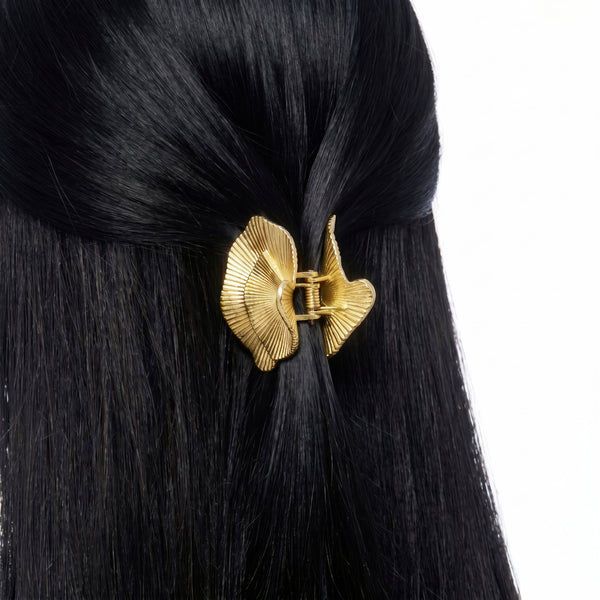 Zewellsharbour Hair Claw Clip Anti-Tarnish Fan-Shaped Sculptural