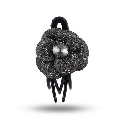 Zewellsharbour Hair Claw Clip Crystal Flower