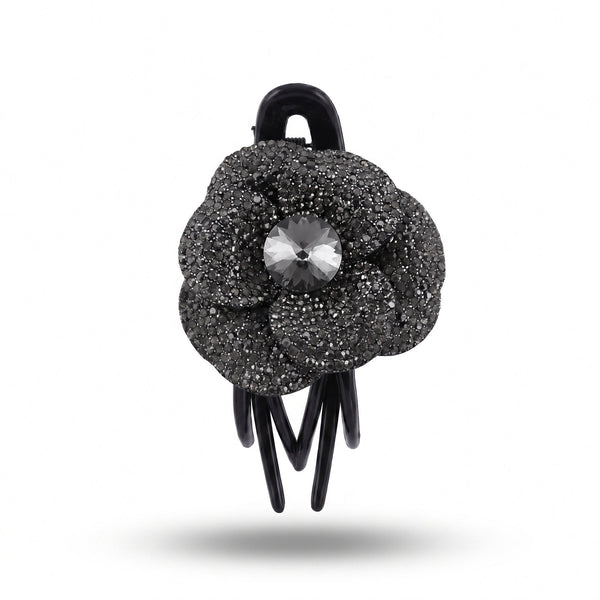 Zewellsharbour Hair Claw Clip Crystal Flower
