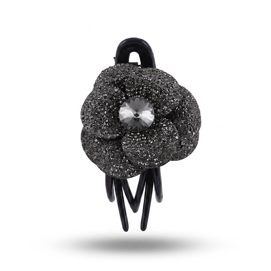 Zewellsharbour Hair Claw Clip Crystal Flower