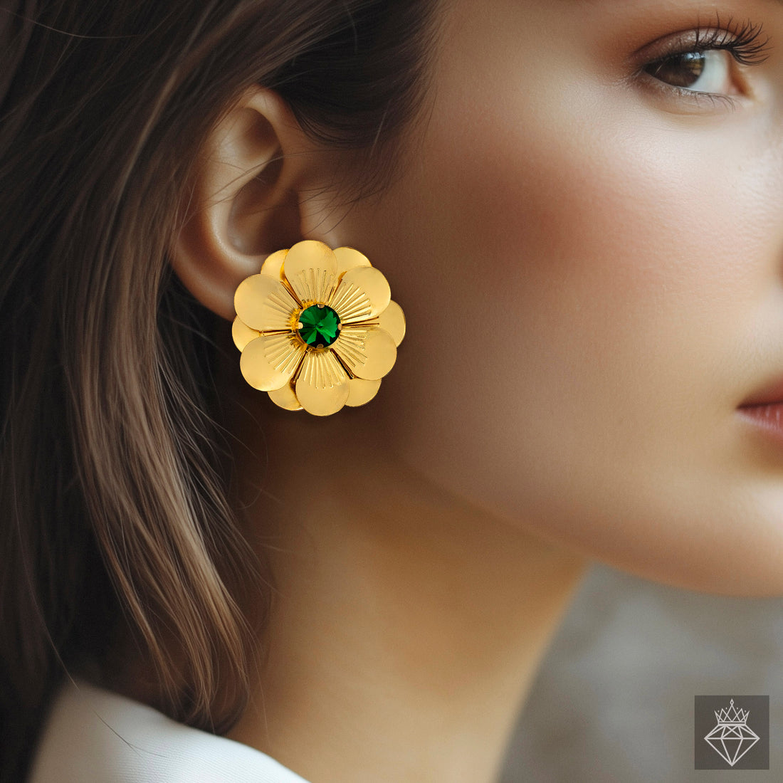 zewellsharbour Earrings Anti-Tarnish Daffodil Studs