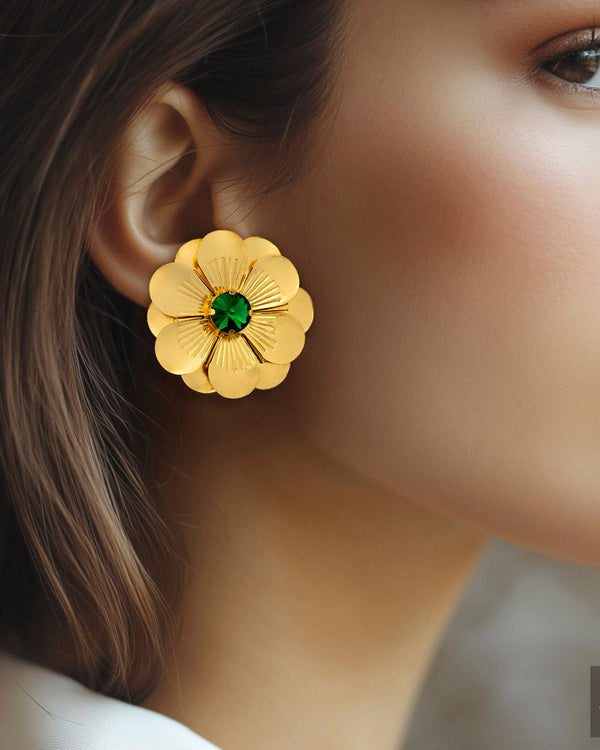 zewellsharbour Earrings Anti-Tarnish Daffodil Studs