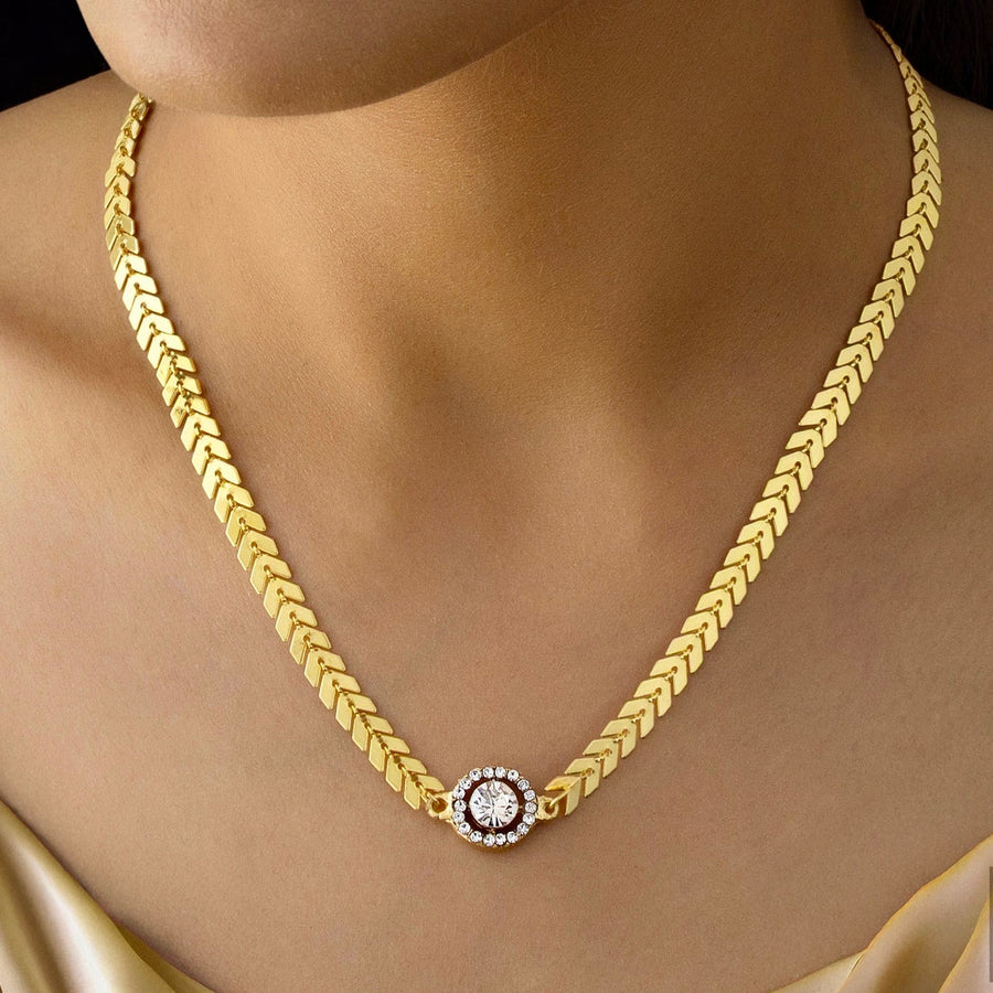 zewellsharbour Necklace Anti-Tarnish Solitaire Pendant