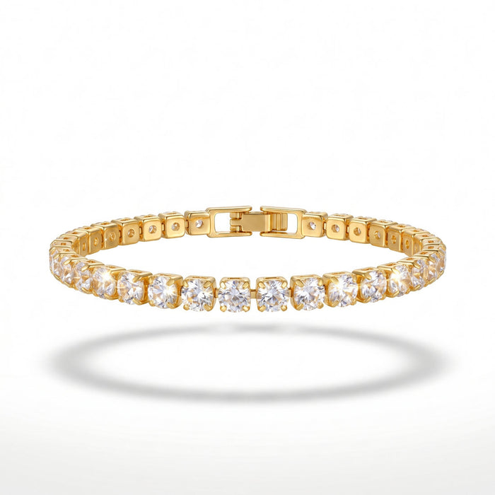 zewellsharbour Bracelet Anti-Tarnish Tennis With Box Lock (Adjustable Size)