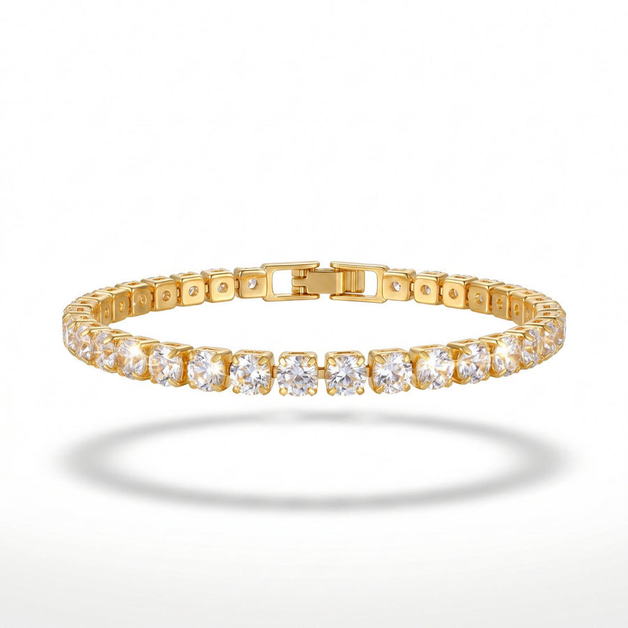 zewellsharbour Bracelet Anti-Tarnish Tennis With Box Lock (Adjustable Size)
