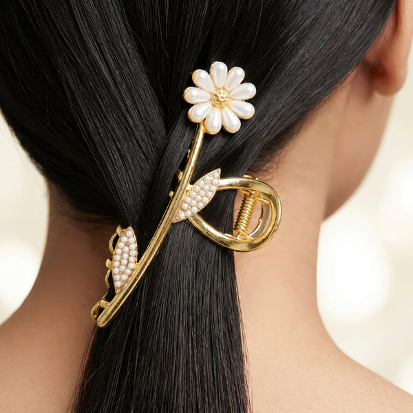 Zewellsharbour Hair Clutcher Pearl Daisy