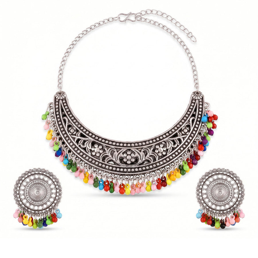 zewellsharbour Necklace Anti-Tarnish Vintage Set With Earrings