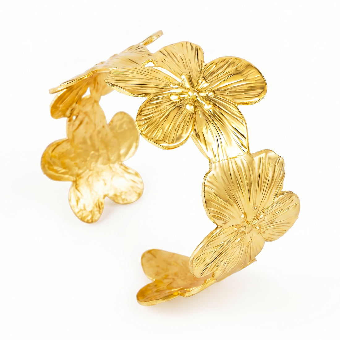 zewellsharbour Bracelet Anti-Tarnish Golden Flower (Adjustable Size)