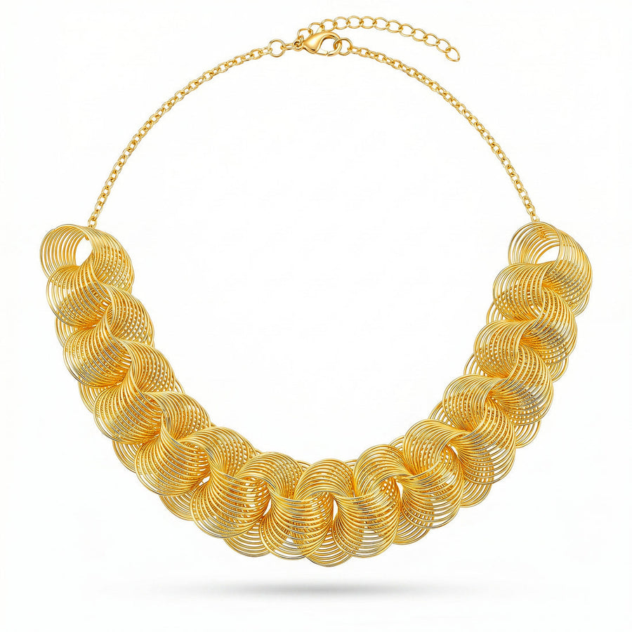 zewellsharbour Necklace Anti-Tarnish Golden Spring