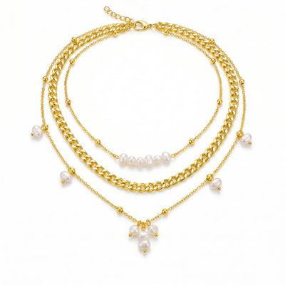 zewellsharbour Necklace Anti-Tarnish Multi Layer High Fashion