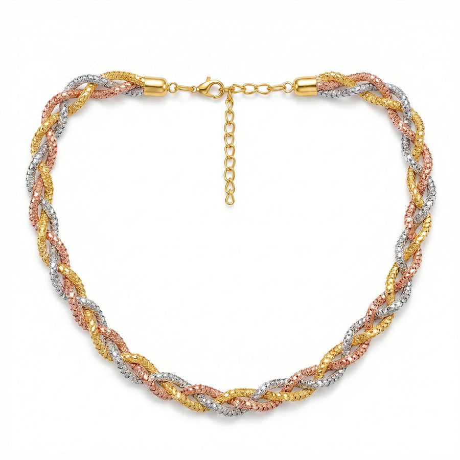 zewellsharbour Necklace Anti-Tarnish Tri-Tone