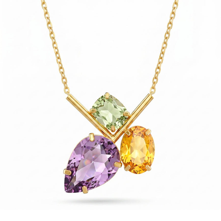zewellsharbour Necklace Anti-Tarnish Tri-Shape Pendant