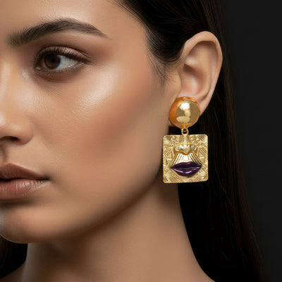 zewellsharbour Earrings Anti-Tarnish Mismatch Face Danglers