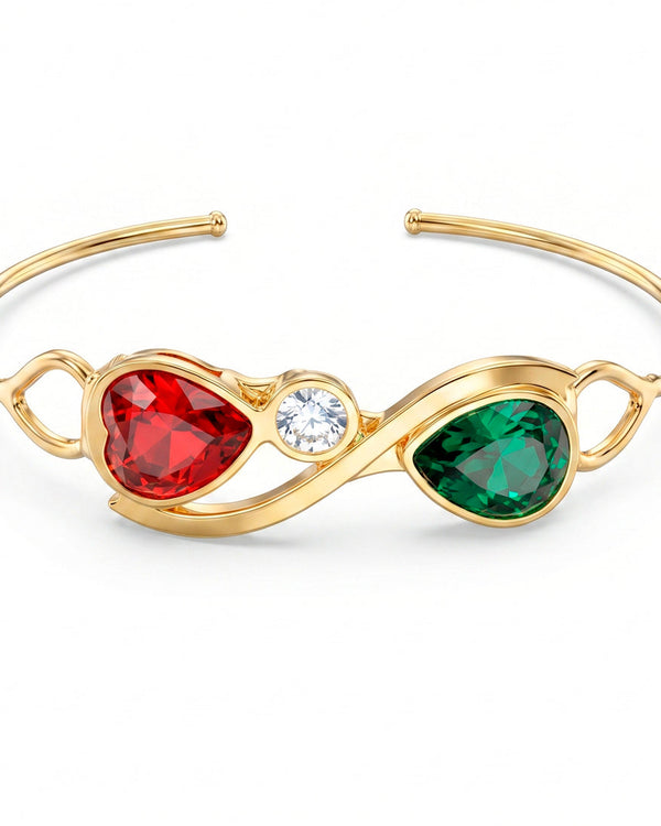 zewellsharbour Bracelet Waterproof Crystal Bangle (Adjustable Size)
