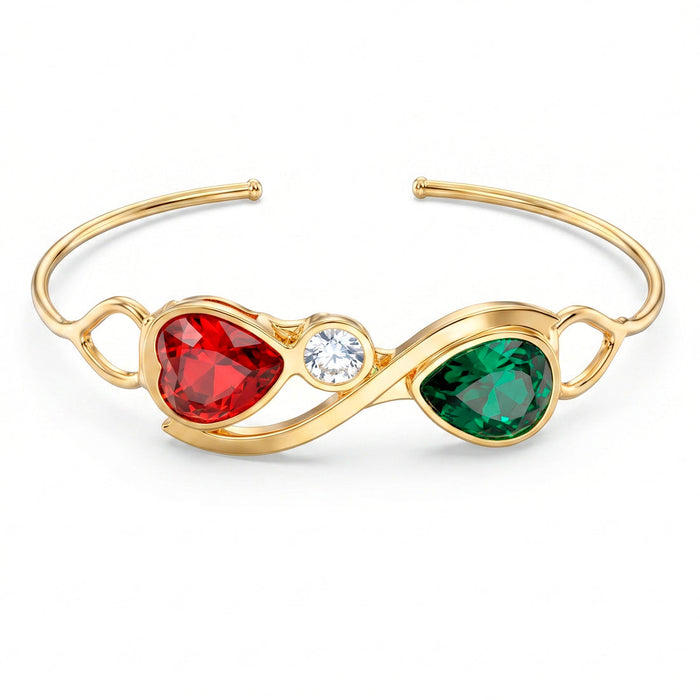 zewellsharbour Bracelet Waterproof Crystal Bangle (Adjustable Size)