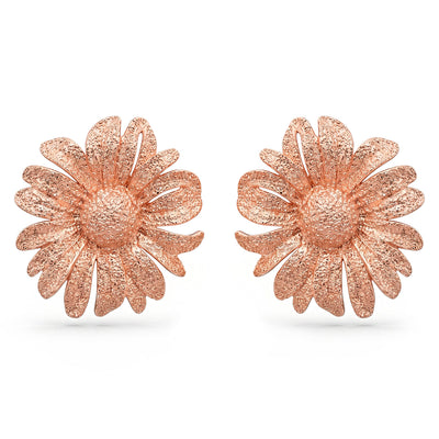 zewellsharbour Earrings Anti-Tarnish Rose Gold Sunflower Studs