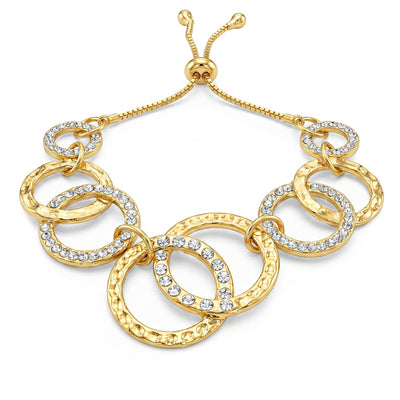 zewellsharbour Bracelet Anti-Tarnish Inter-Linked Circles with AD (Adjustable Size)