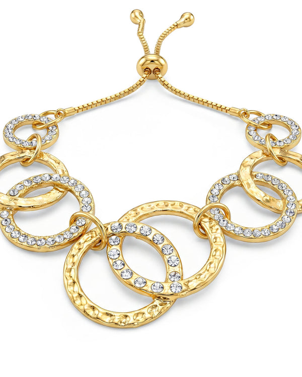 zewellsharbour Bracelet Anti-Tarnish Inter-Linked Circles with AD (Adjustable Size)