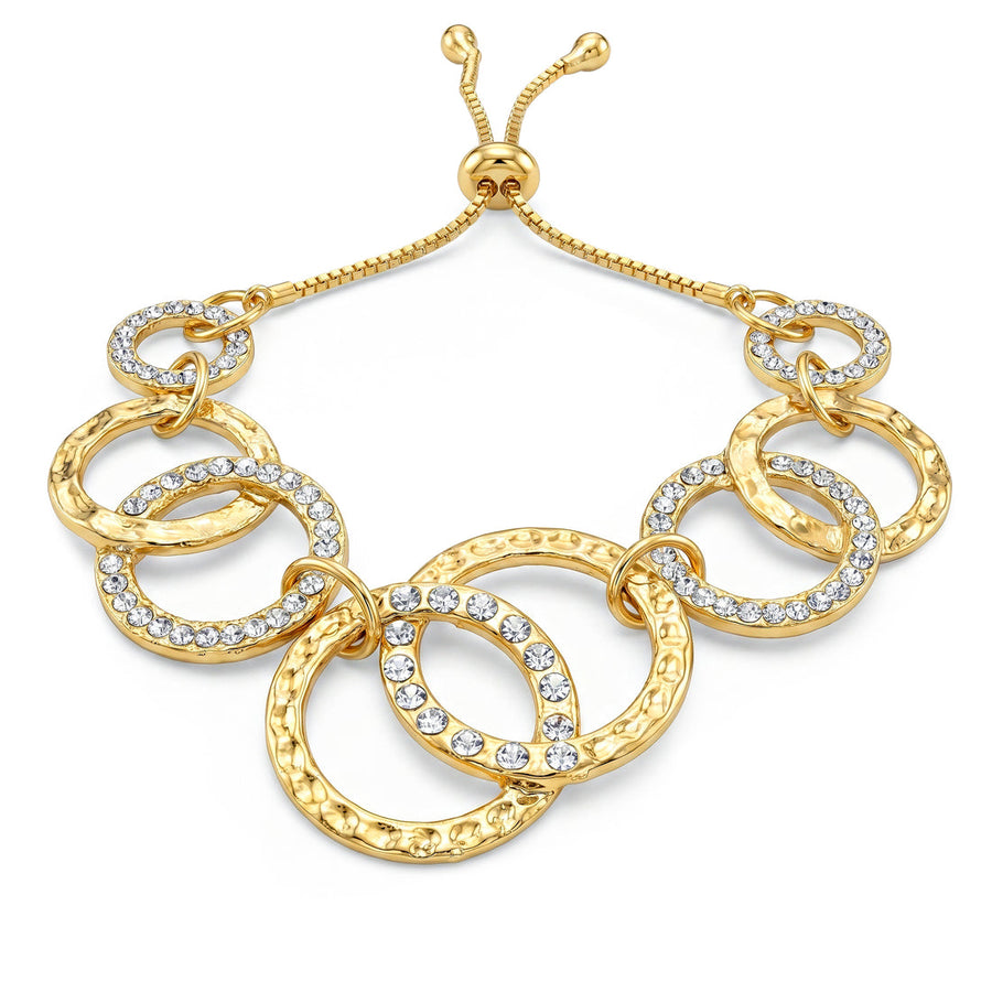 zewellsharbour Bracelet Anti-Tarnish Inter-Linked Circles with AD (Adjustable Size)