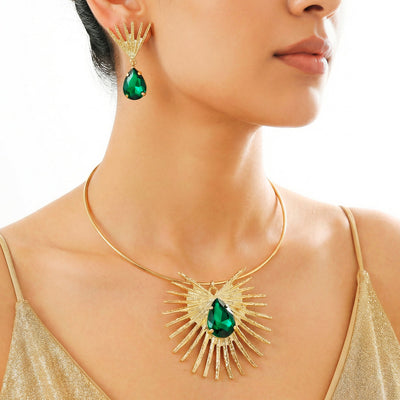 zewellsharbour Necklace Anti-Tarnish Hedgehog Hasli Set With Earrings