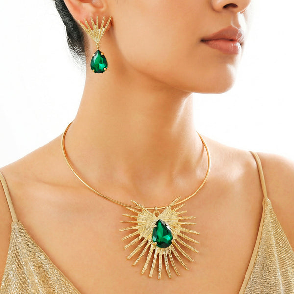zewellsharbour Necklace Anti-Tarnish Hedgehog Hasli Set With Earrings