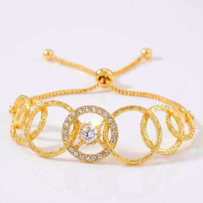 zewellsharbour Bracelet Anti-Tarnish AD with Links Chain (Adjustable Size)