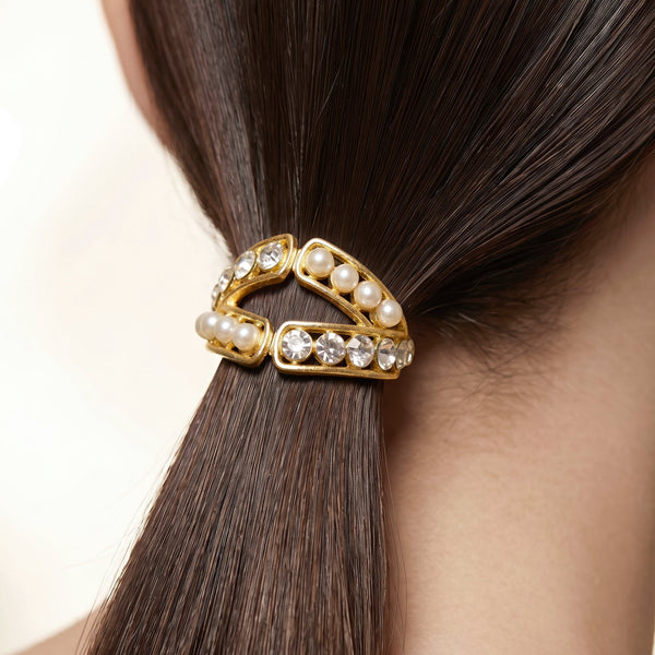 Zewellsharbour Hair Clutcher Anti-Tarnish Pearl & Rhinestone