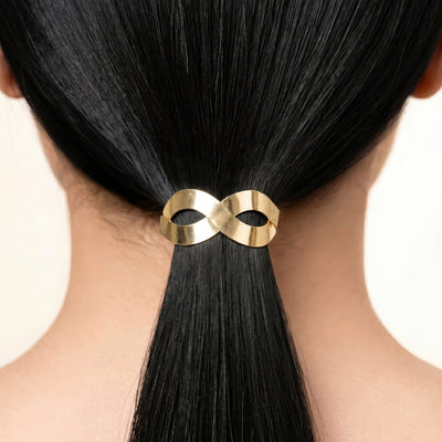 Zewellsharbour Hair Tie Anti-Tarnish Infinity Elastic Tie