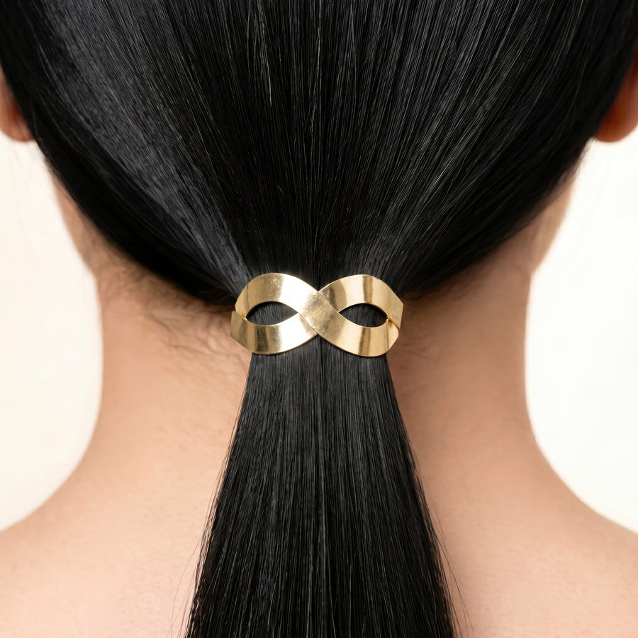Zewellsharbour Hair Tie Anti-Tarnish Infinity Elastic Tie