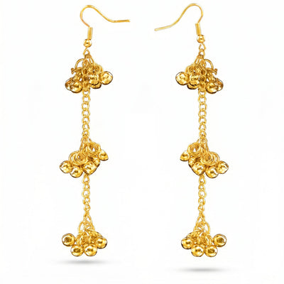 zewellsharbour Earrings Anti-Tarnish Golden Danglers