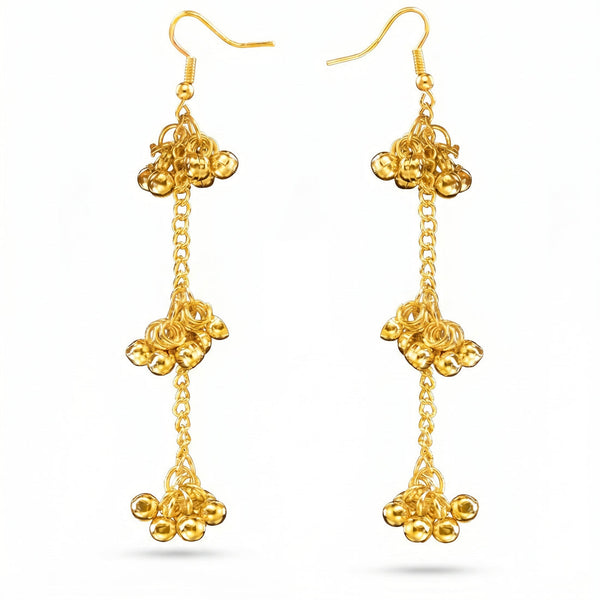 zewellsharbour Earrings Anti-Tarnish Golden Danglers