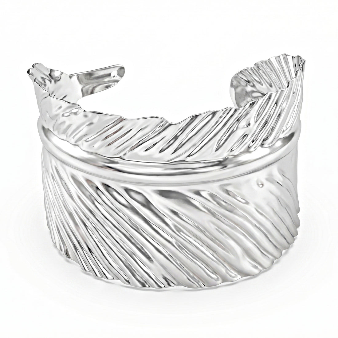 zewellsharbour Bracelet WaterAnti-Tarnish proof Silver Leaf Bangle (Adjustable Size)