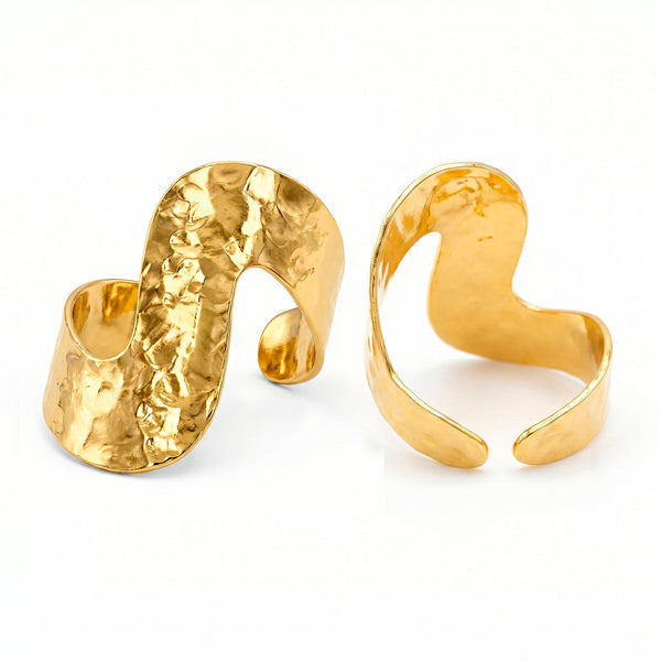 zewellsharbour Ring Anti-Tarnish Wavy (Adjustable Size)