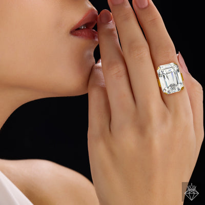 zewellsharbour Ring Anti-Tarnish White Crystal (Adjustable Size)