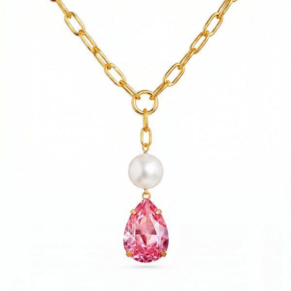zewellsharbour Necklace Anti-Tarnish Crystal Pendant