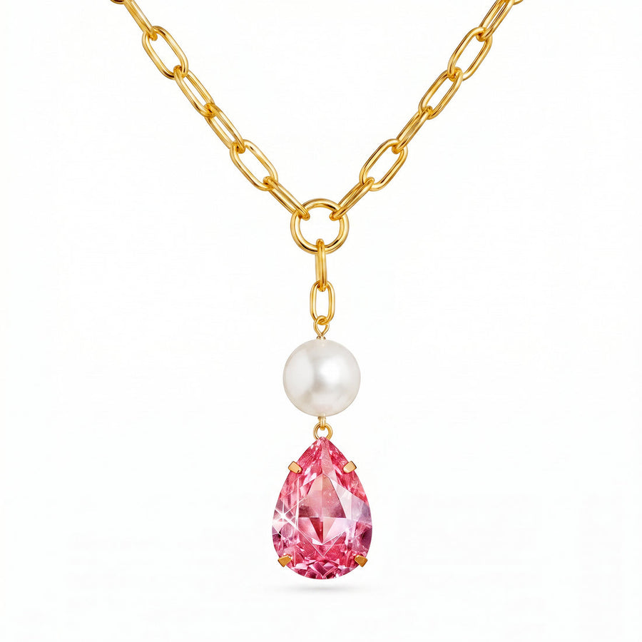zewellsharbour Necklace Anti-Tarnish Crystal Pendant