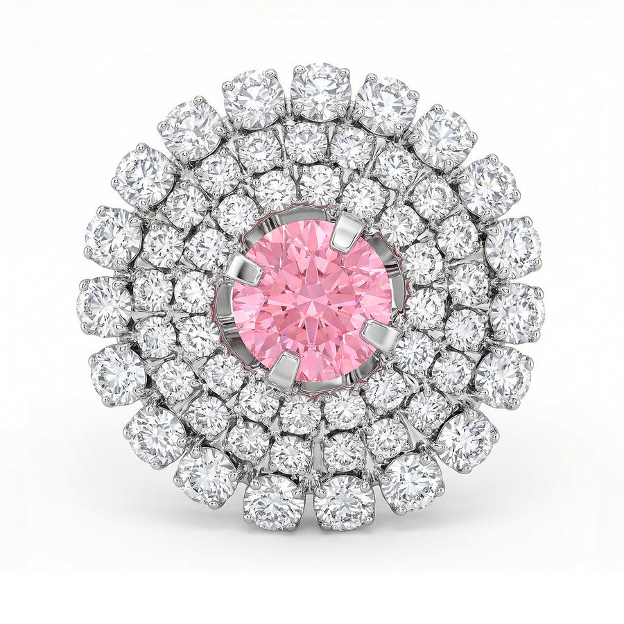 zewellsharbour Ring Anti-Tarnish Cocktail Crystal (Adjustable Size)