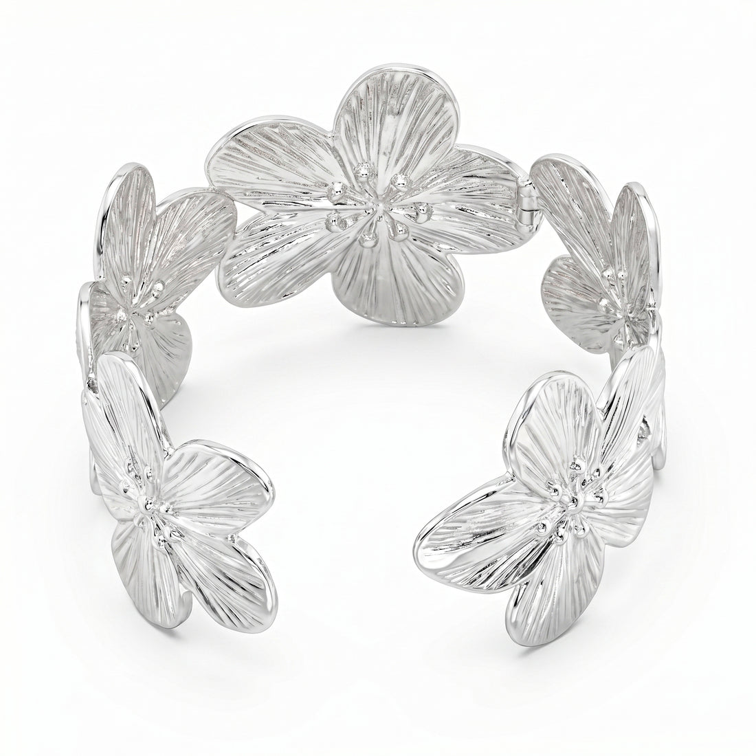 zewellsharbour Bracelet Anti-Tarnish Silver Lily Flower (Adjustable Size)
