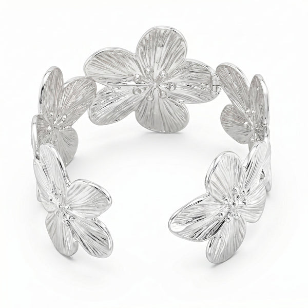 zewellsharbour Bracelet Anti-Tarnish Silver Lily Flower (Adjustable Size)