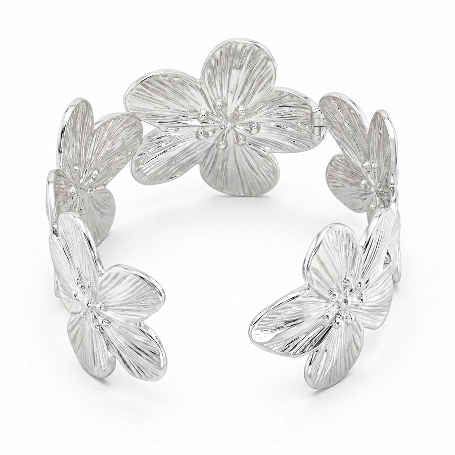 zewellsharbour Bracelet Anti-Tarnish Silver Lily Flower (Adjustable Size)