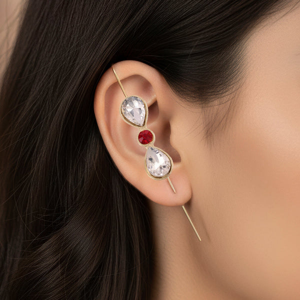zewellsharbour Earrings Anti-Tarnish Hook-Needle Crystal Set