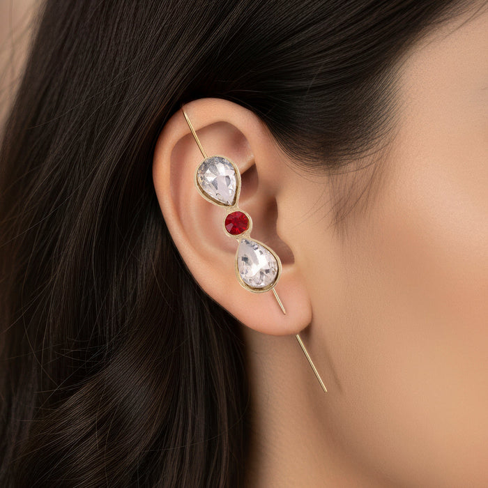 zewellsharbour Earrings Anti-Tarnish Hook-Needle Crystal Set